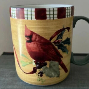 Lenox Winter Greetings Everyday Cardinal Bird Coffee Mug Christmas Holiday Cup